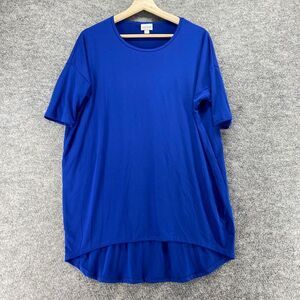 LulaRoe T-Shirt Women S Small Blue Short Sleeve Round Neck Pullover Casual